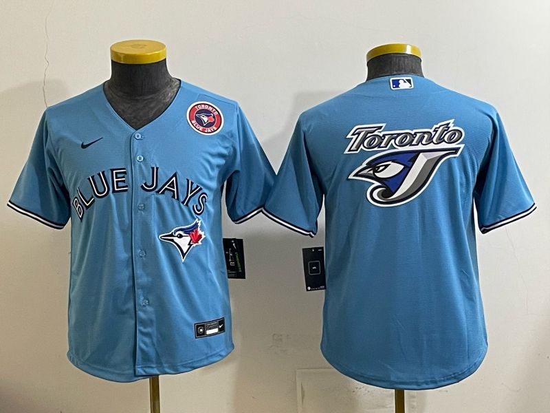 Youth 2025 Nike Toronto Blue Jays Blank Light Blue Game MLB Jersey 01